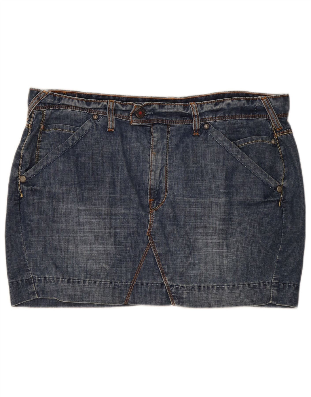 Mini gonna di jeans da donna Levi's W38 XL Blu
