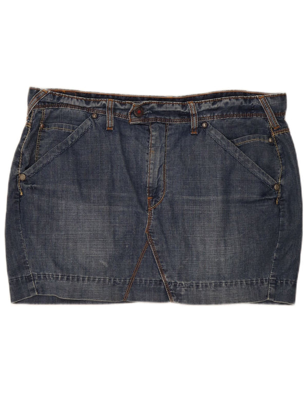 Mini gonna di jeans da donna Levi's W38 XL Blu