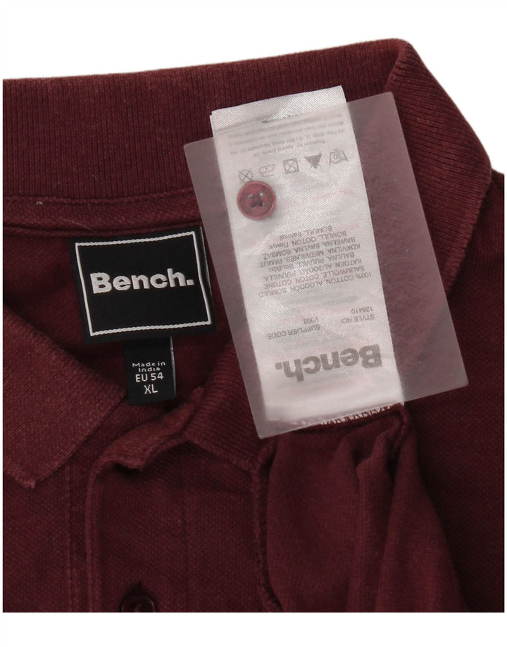 Polo da uomo Bench XL in cotone bordeaux