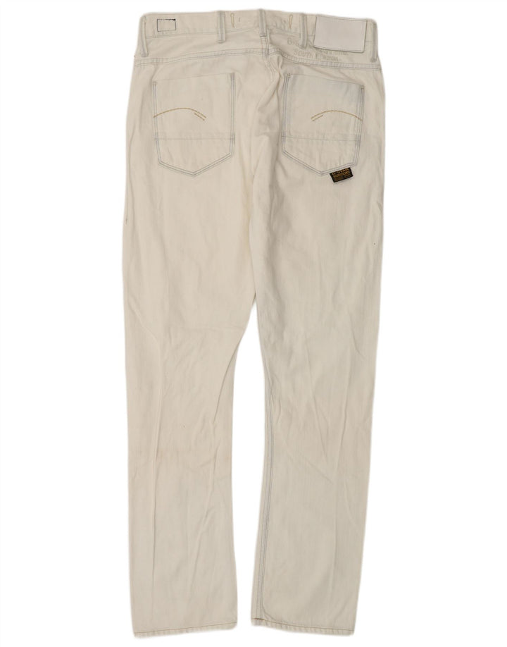 Jeans dritti da uomo G-Star W34 L32 cotone bianco
