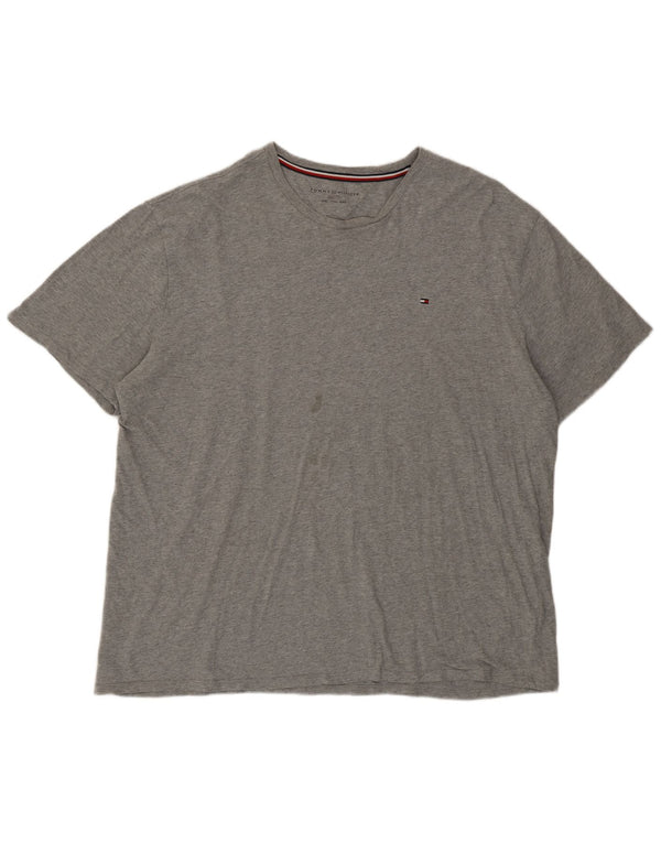 T-shirt da uomo Tommy Hilfiger Top 2XL cotone grigio