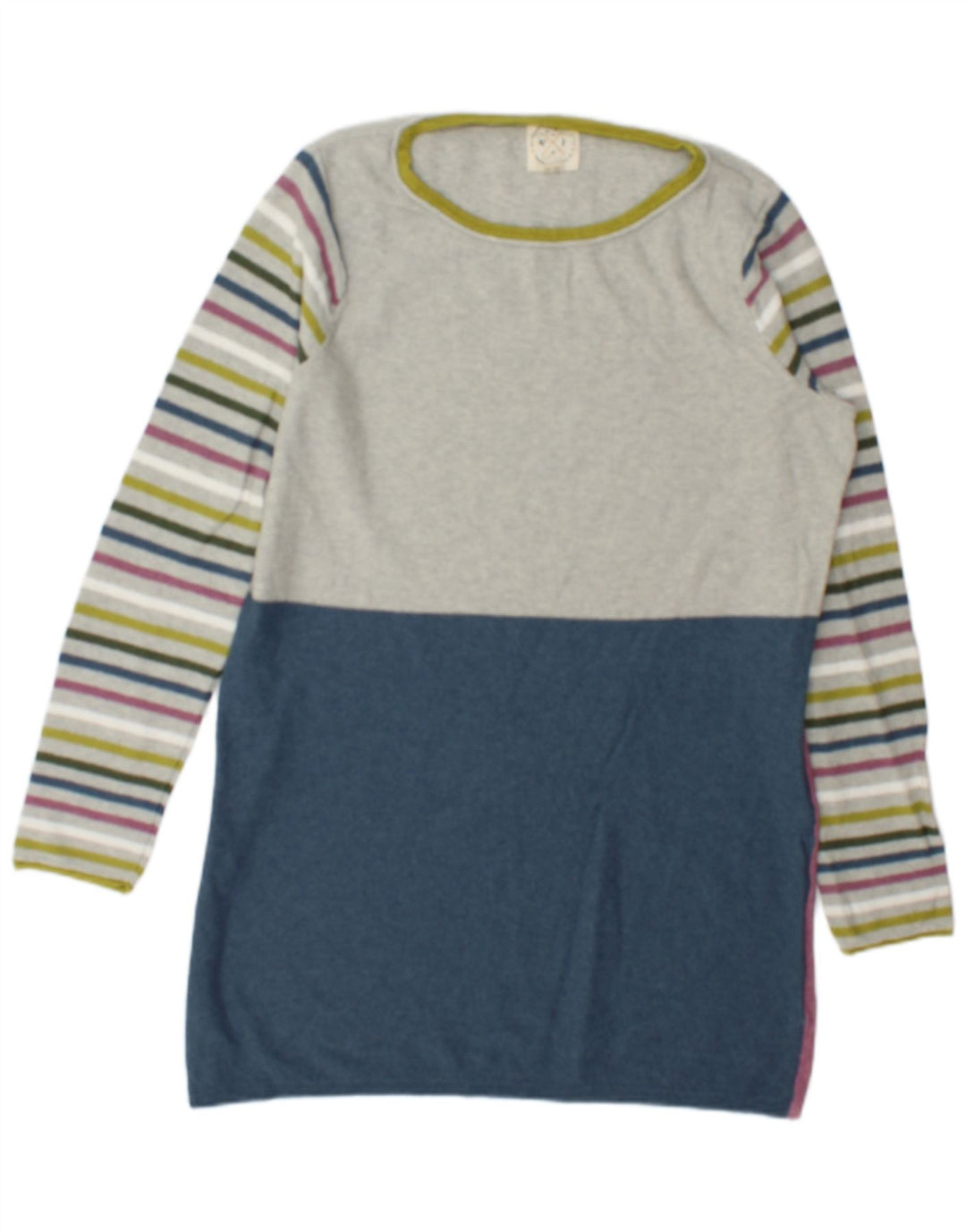 Abito maglione a maniche lunghe da donna White Stuff UK 14 Blocco colore grigio medio