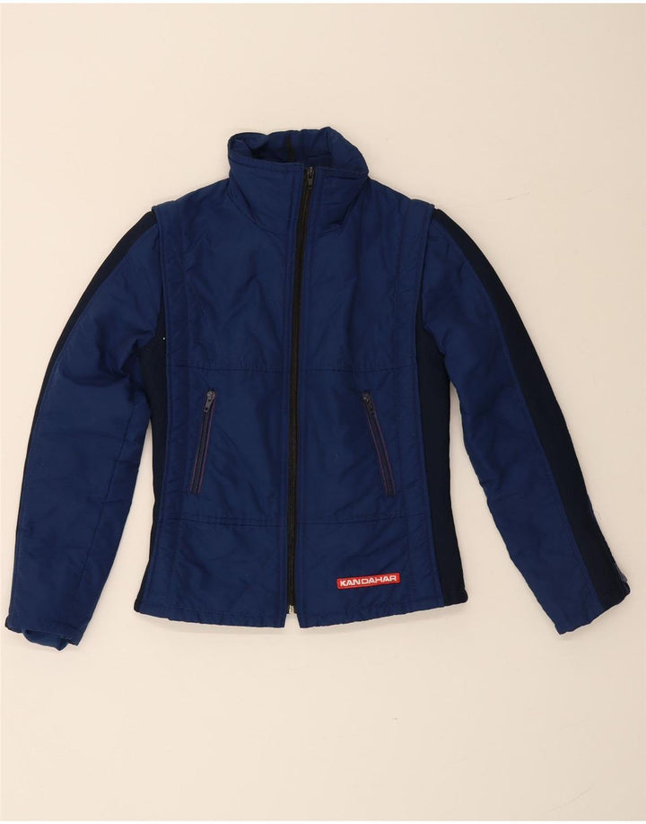 Giacca a vento con cappuccio da donna NYLSUISSE EU 38 viscosa media blu navy
