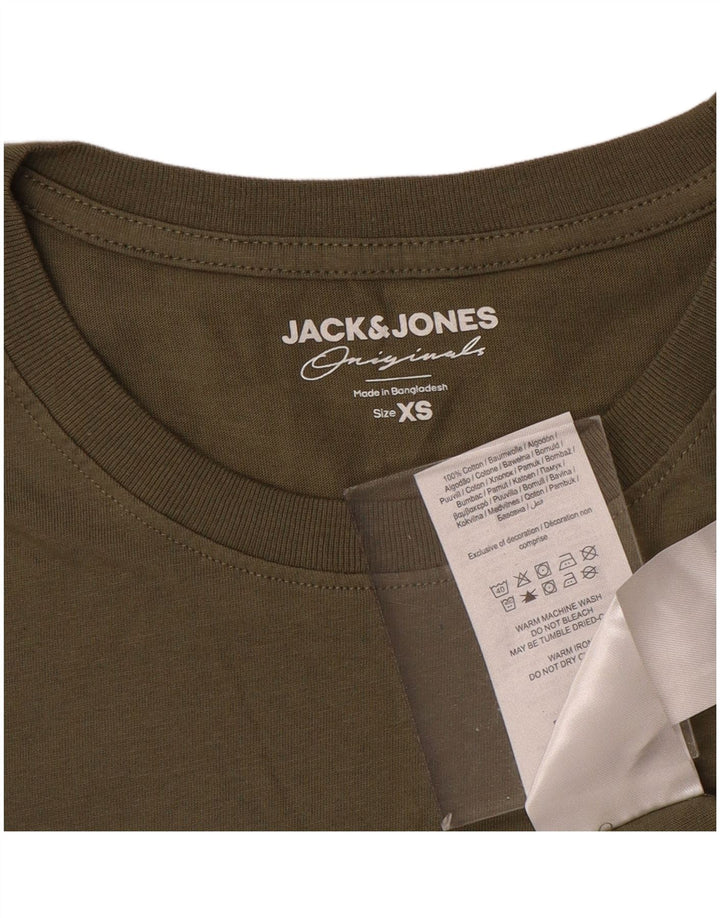 JACK & JONES T-shirt da uomo XS in cotone kaki
