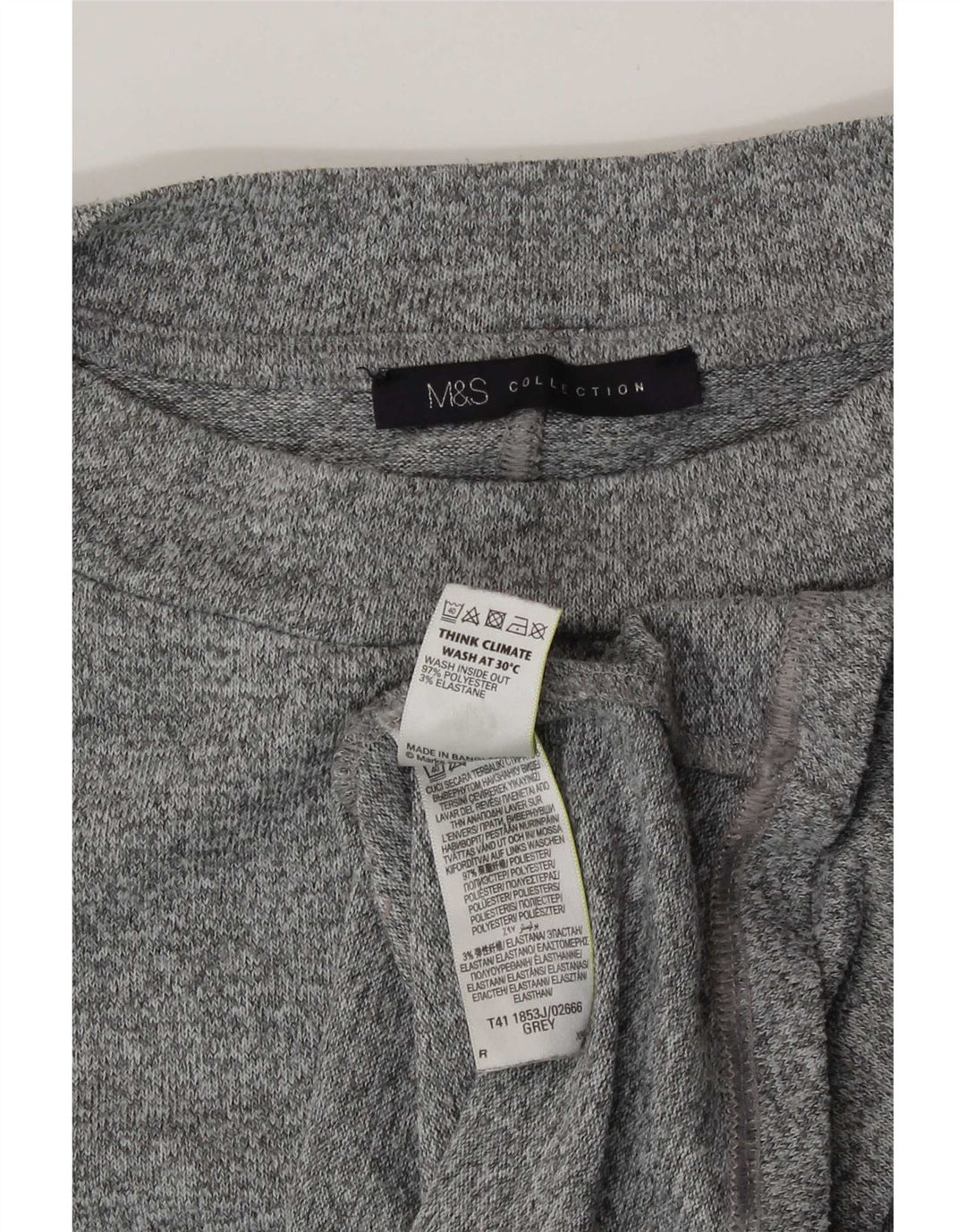Top camicetta da donna Marks & Spencer UK 20 2XL Poliestere chiazzato grigio