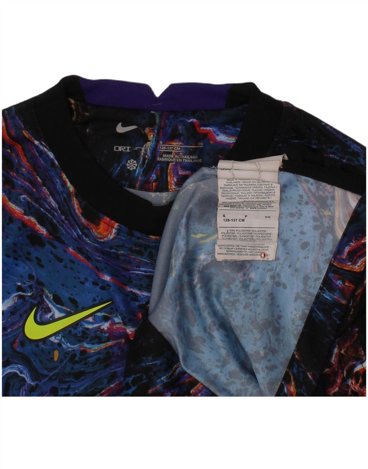 NIKE Boys Tottenham Hotspur Graphic T-Shirt Top 8-9 Years Small Black