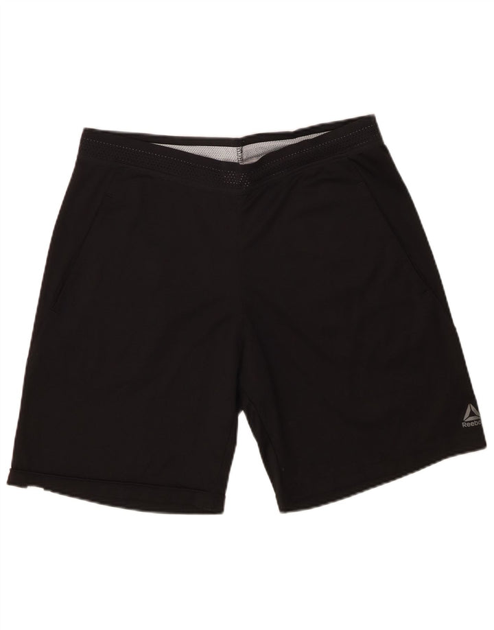 Pantaloncini sportivi Reebok da uomo medio nero in poliestere
