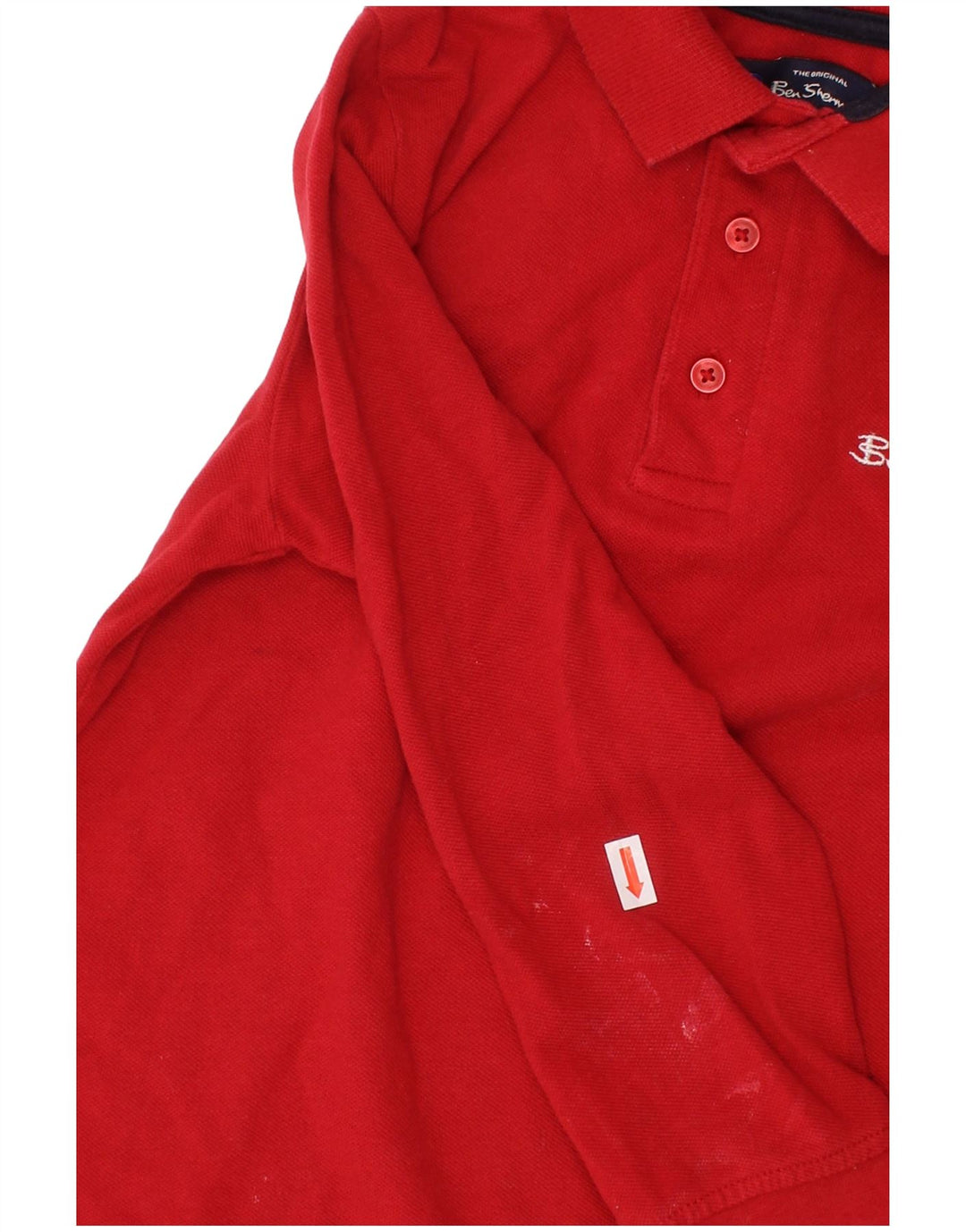 Polo a maniche lunghe con grafica BEN SHERMAN da bambino 6-7 anni in cotone rosso