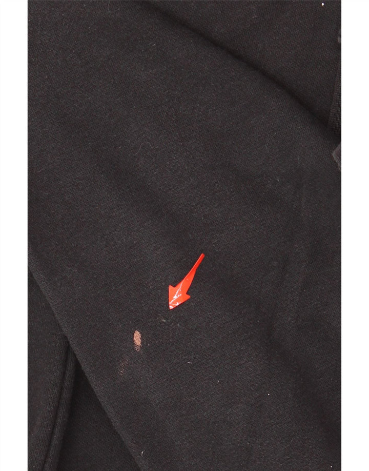 NIKE Womens Oversized Hoodie Jumper UK 14 Medium Black Cotton