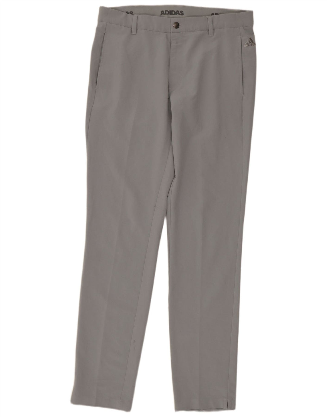 Pantaloni chino slim da donna Adidas W32 L34 poliestere grigio