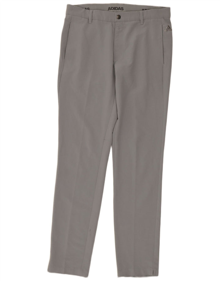 Pantaloni chino slim da donna Adidas W32 L34 poliestere grigio