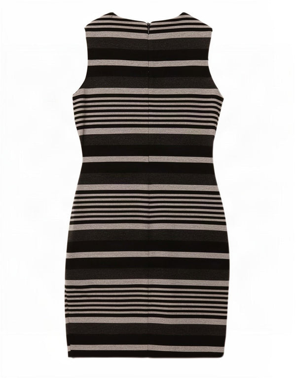 Abito tubino senza maniche da donna Calvin Klein UK 10 piccolo grigio a righe