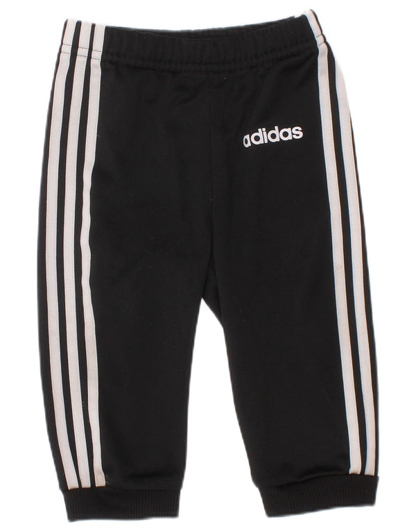 Adidas Baby Boys Joggers Tracksuit Trousers 6-9 Months Black Polyester