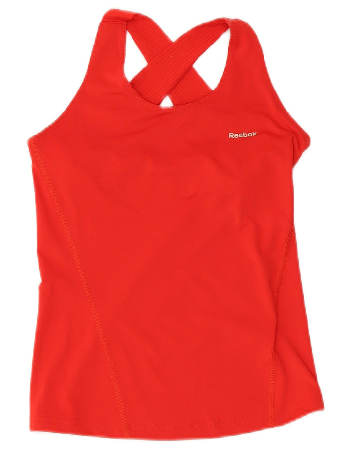 Canottiera Reebok da donna UK 4 XS rossa in poliestere