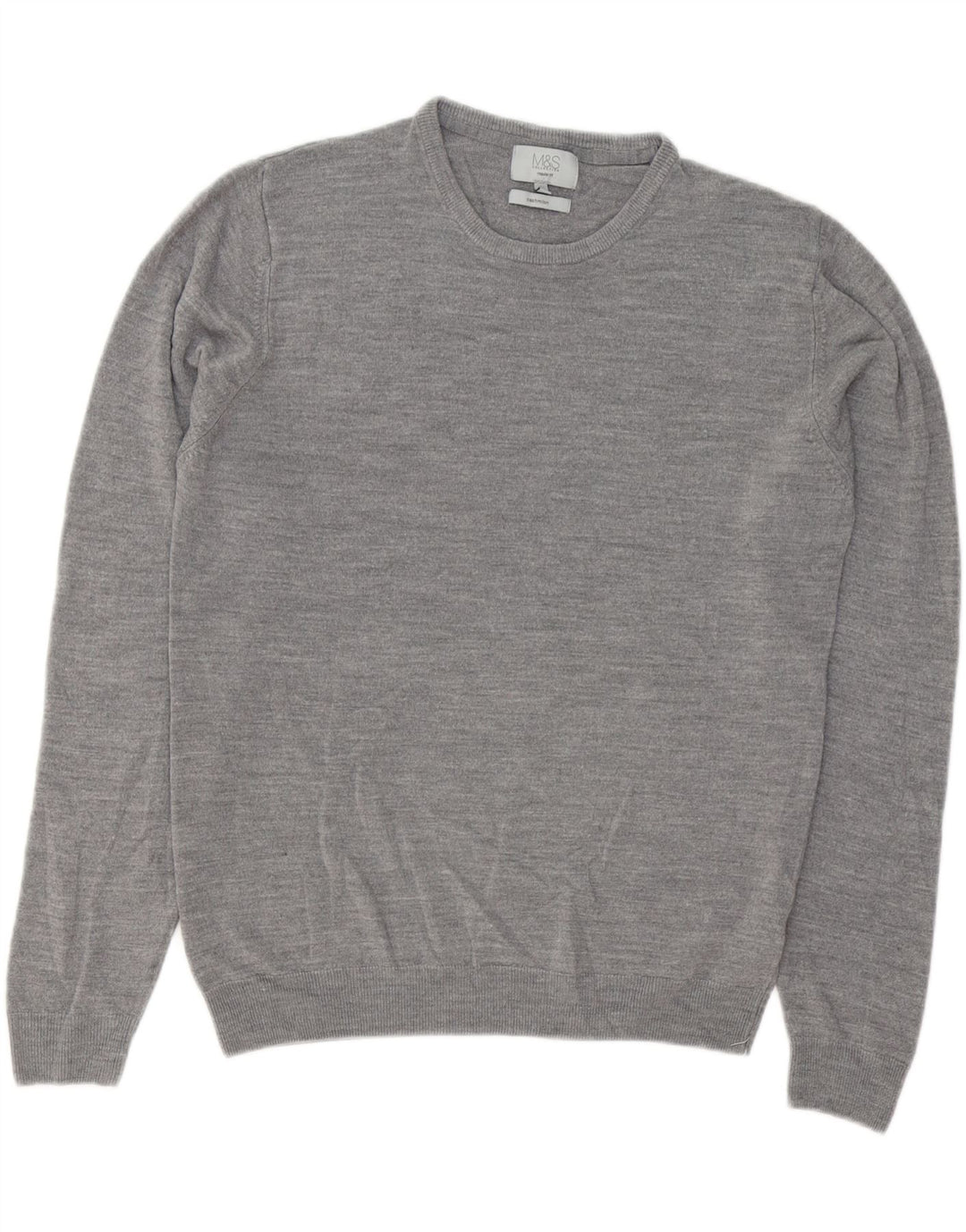 Maglione maglione girocollo vestibilità regolare da uomo Marks & Spencer grande grigio