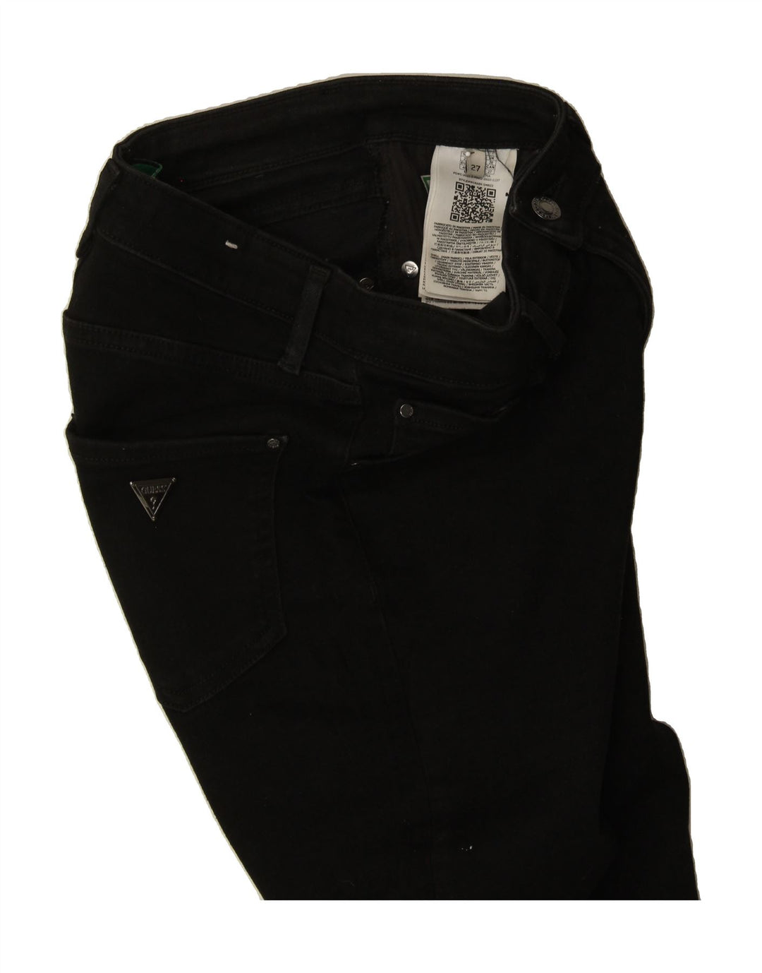 GUESS Womens Skinny Jeans W27 L28 Black Polyester Vintage Guess and Second-Hand Guess from Messina Hembry 