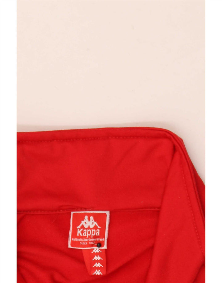 Giacca da tuta grafica da uomo Kappa grande rossa in poliestere color block