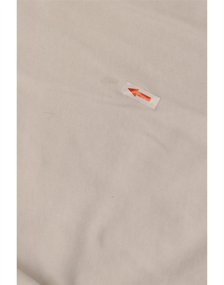 Felpa oversize da donna Zara UK 10 piccola in cotone bianco