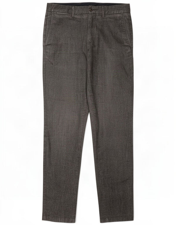 Pantaloni chino slim da uomo Tommy Hilfiger W32 L32 poliestere grigio