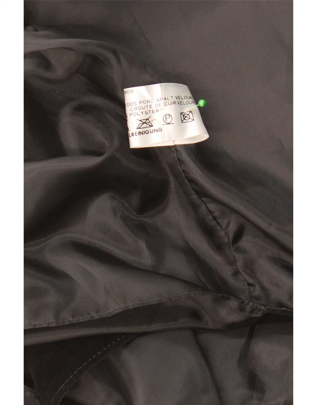 Gilet vintage da uomo in pelle scamosciata grande in pelle scamosciata nera