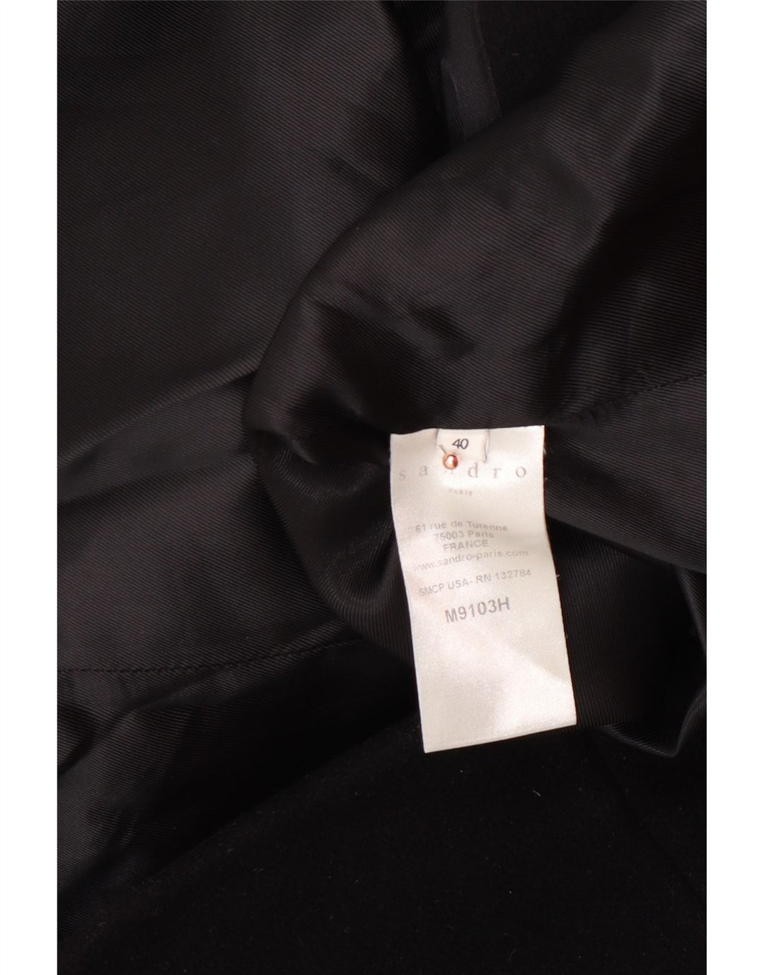 Soprabito con cappuccio da donna SANDRO EU 40 medio nero lana