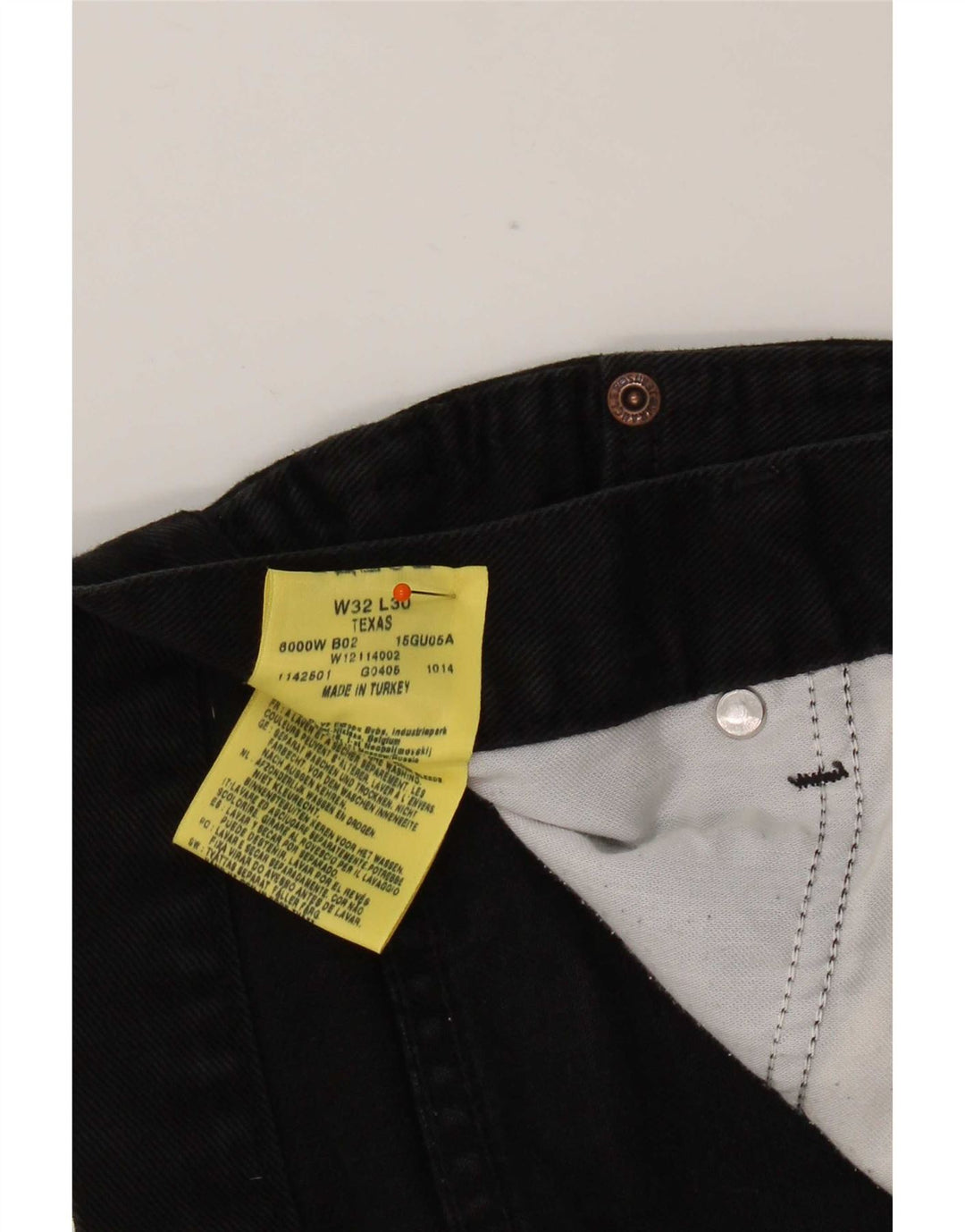 Jeans dritti da uomo Wrangler Texas W32 L30 cotone nero
