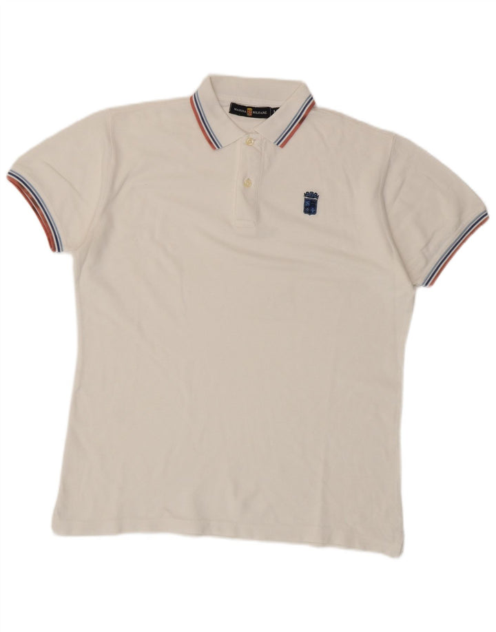 Polo da uomo Marina Militare Bianca media