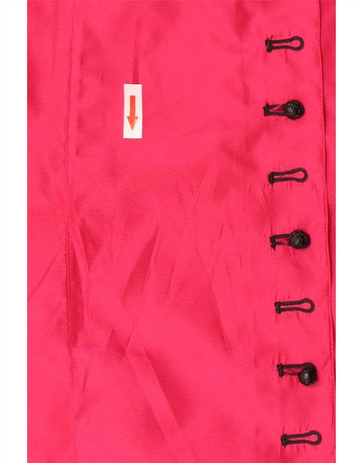Lutz Teutloff Camicia da donna Camicetta UK 14 Large Rosa Poliestere