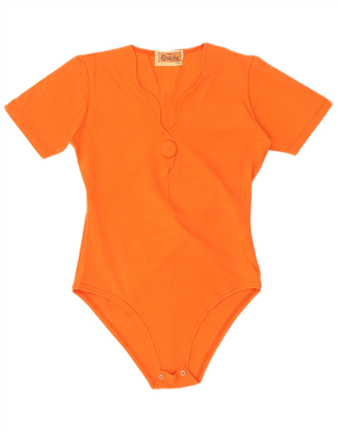 Body vintage da donna UK 8 piccolo arancione