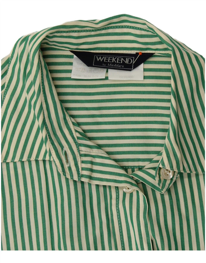 Camicia weekend da donna MAX MARA UK 16 Gessato grande verde