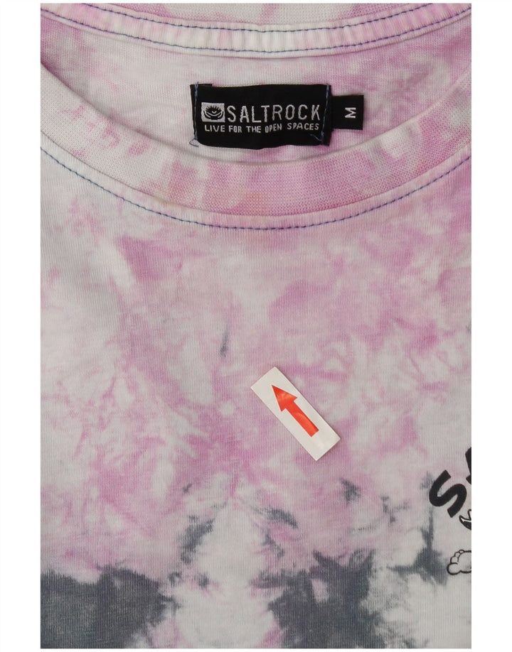 T-shirt grafica da uomo Saltrock Top in cotone tie-dye medio multicolore