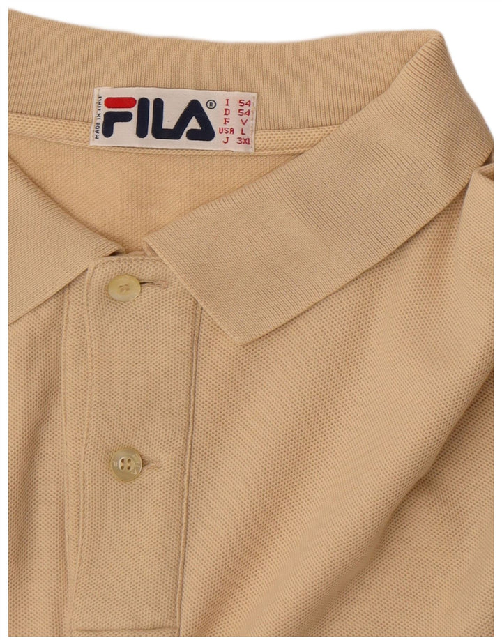 Polo da uomo a maniche lunghe Fila IT 54 XL Beige