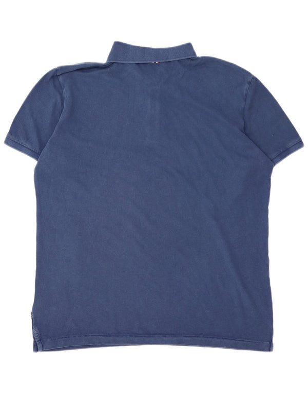 Polo geografica da uomo Napapijri XL in cotone blu navy