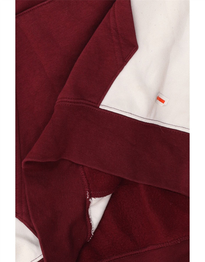 NIKE Felpa con cappuccio grafica da uomo, piccola, in cotone a blocchi di colore marrone