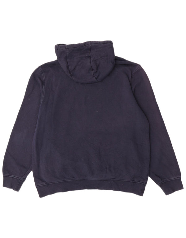 Maglione con cappuccio Lacoste da uomo vestibilità classica taglia 7 2XL cotone blu navy