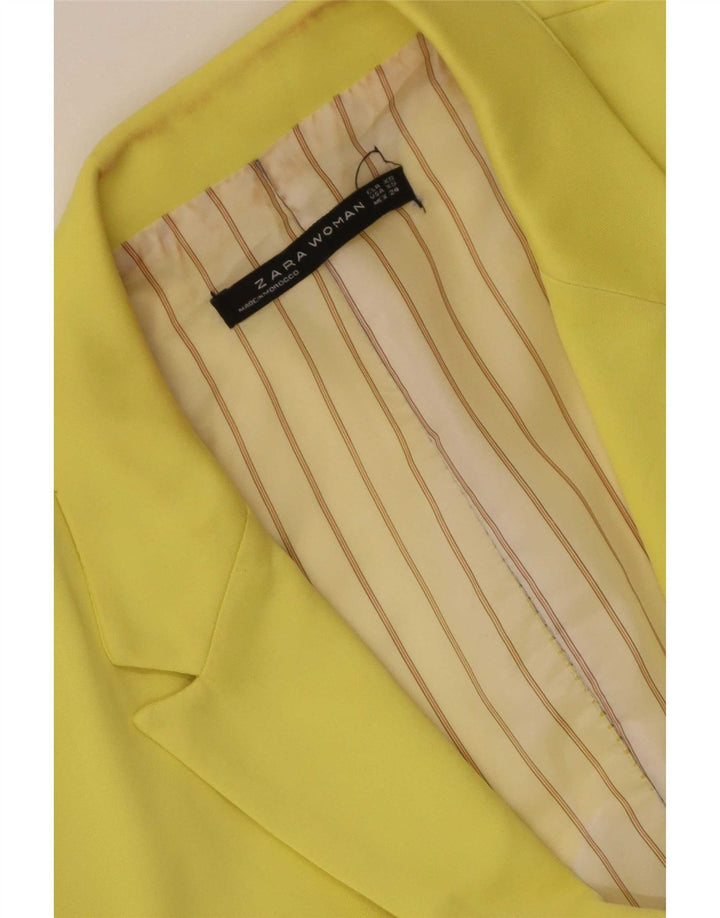 Giacca blazer a 1 bottone da donna Zara UK 6 XS gialla