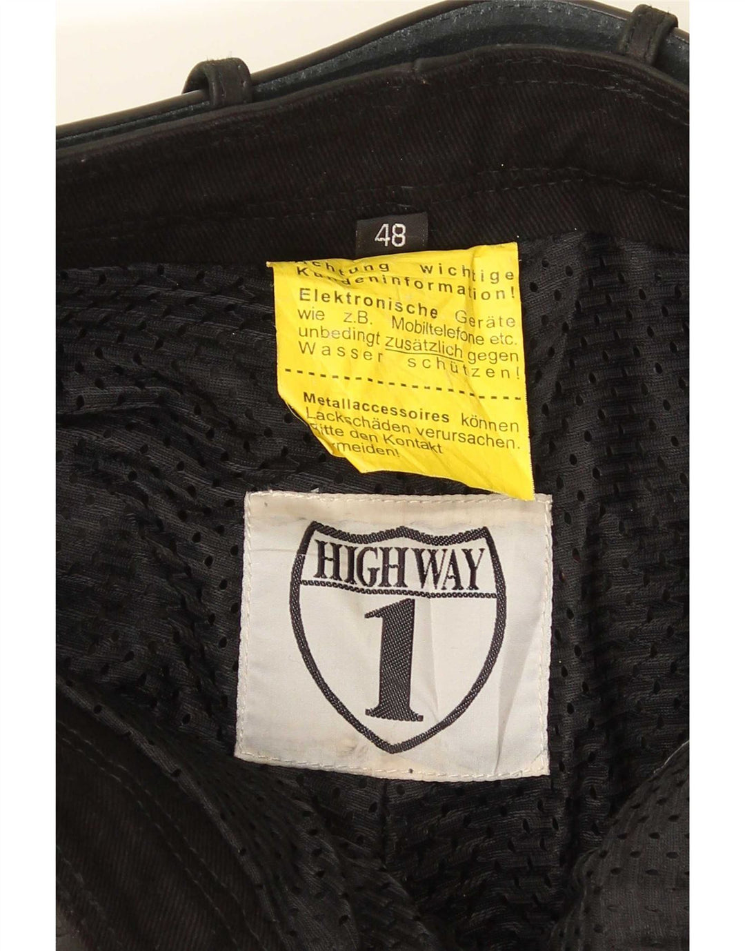 Pantaloni dritti in pelle da uomo Highway 1 IT 48 medio W32 L34 neri