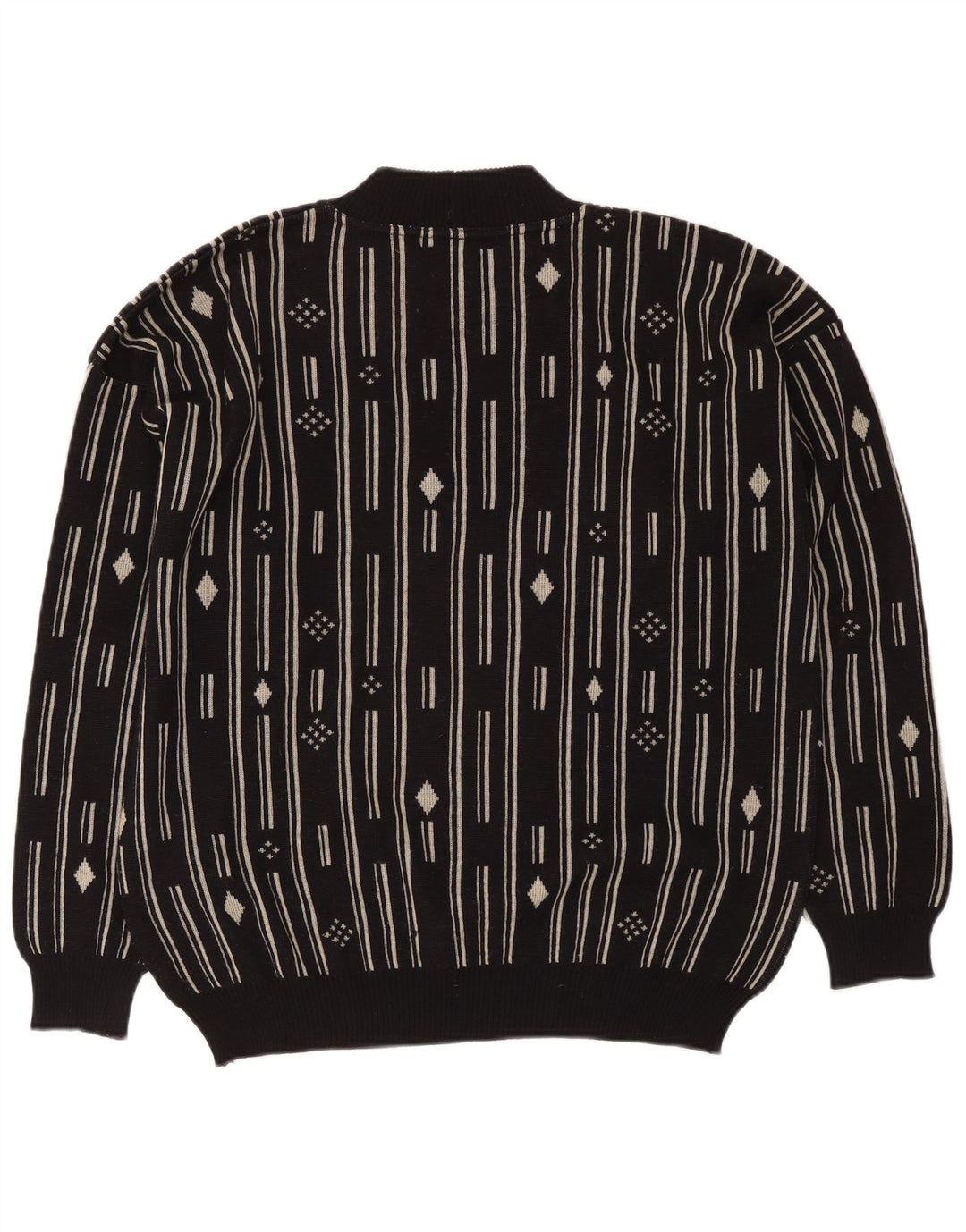Maglione Maglione Girocollo Uomo De Pietri IT 48 Medio Nero Geometrico