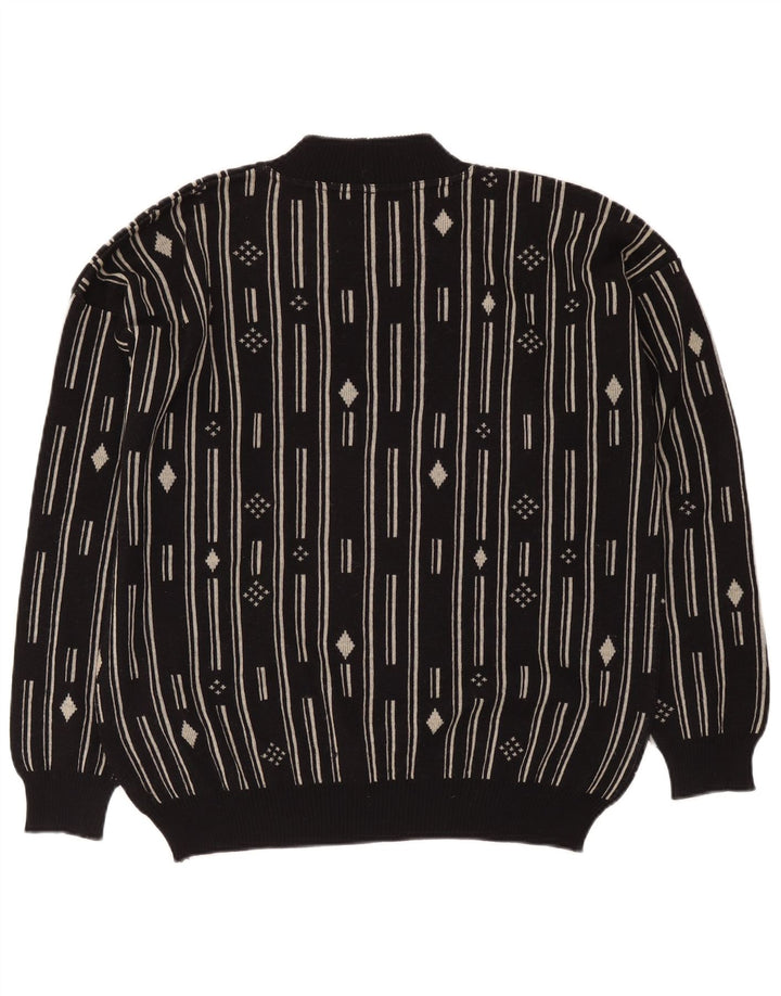 Maglione Maglione Girocollo Uomo De Pietri IT 48 Medio Nero Geometrico