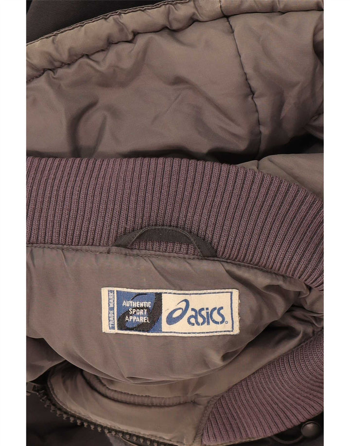 Giacca Parka con cappuccio da uomo Asics UK 40 grande nera