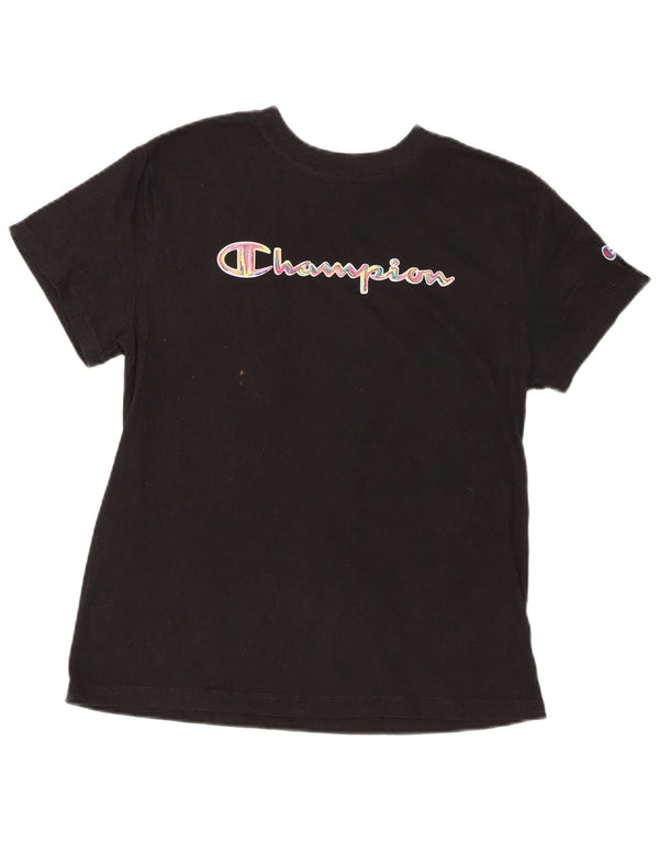 T-shirt grafica da donna Champion Top UK 12 Medium Nera
