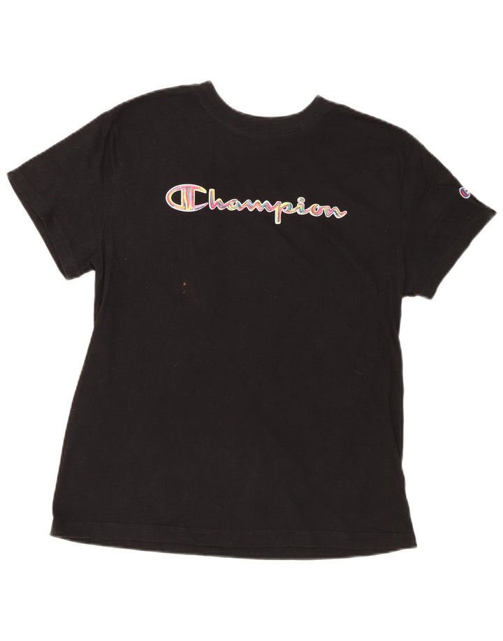 T-shirt grafica da donna Champion Top UK 12 Medium Nera