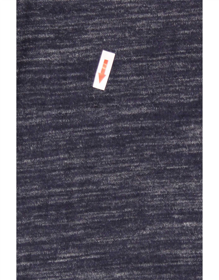 Marks & Spencer Top da donna a maniche lunghe UK 10 Small Blu Navy screziato