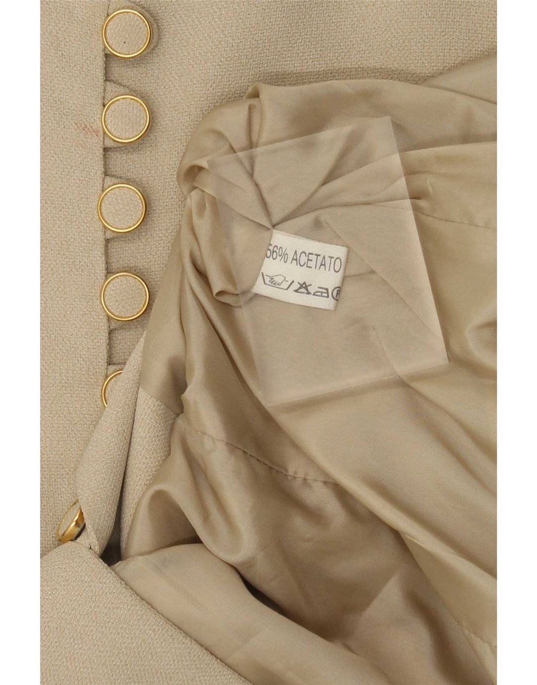 Giacca blazer grafica da donna vintage IT 42 Stampa animalier beige medio