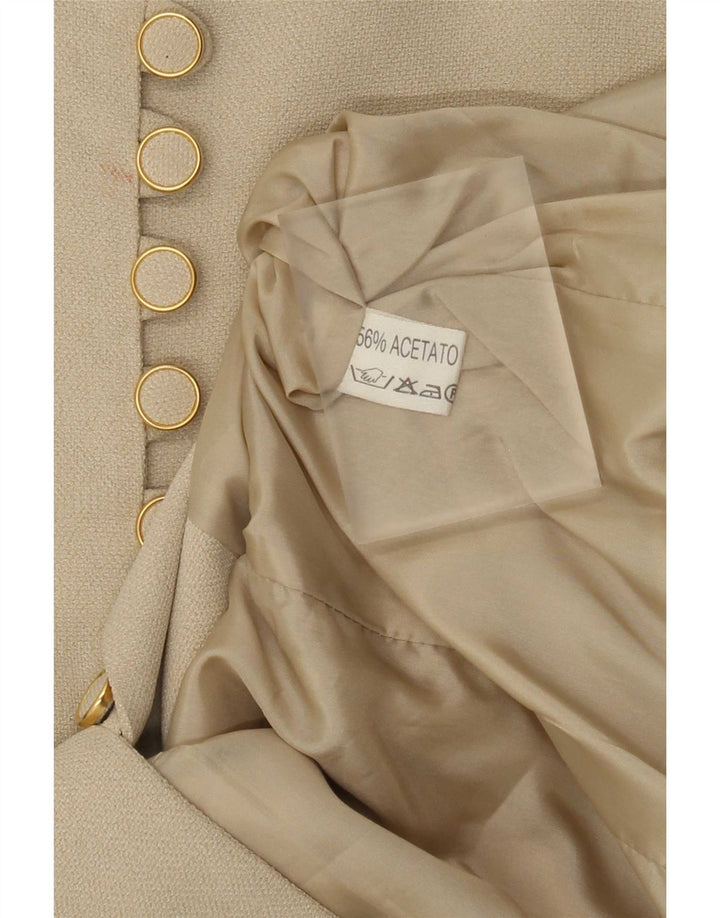 Giacca blazer grafica da donna vintage IT 42 Stampa animalier beige medio