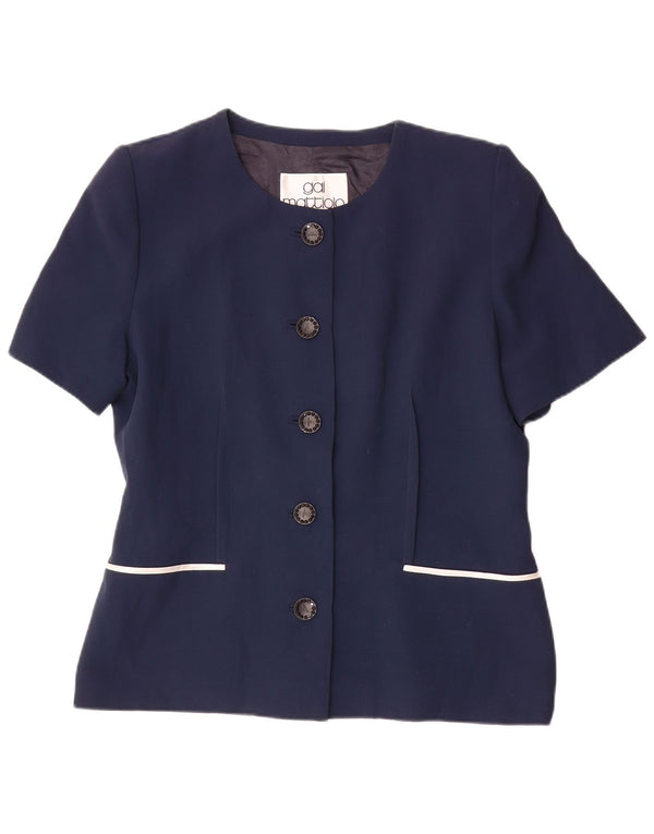 Gai Mattiolo Set gonna da donna a 5 bottoni in 2 pezzi UK 18 XL W36 Blu navy
