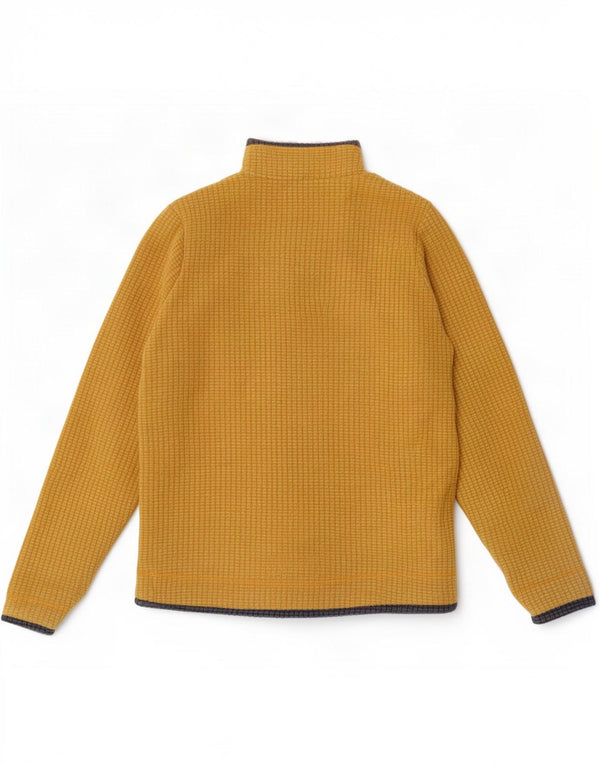 Maglione in pile da donna con collo con zip Weird Fish UK 10 piccolo poliestere giallo
