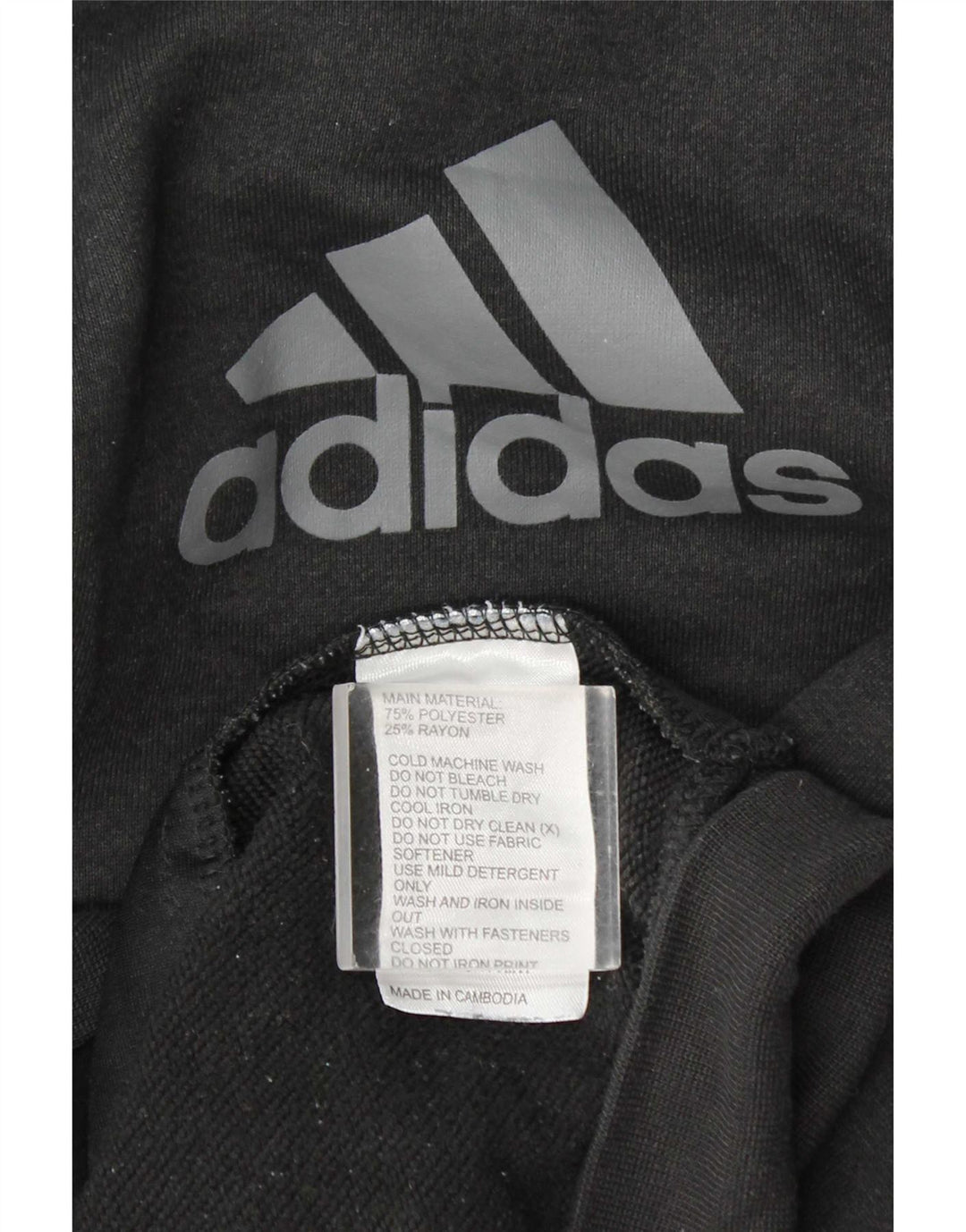Felpa con cappuccio e zip grafica Adidas da uomo XL in poliestere grigio