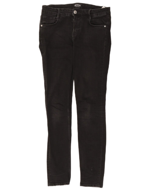 Jeans skinny da donna ZARA EU 36 XS W26 L28 cotone nero