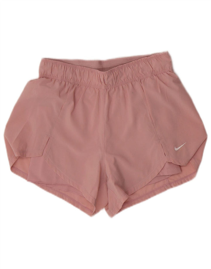 Pantaloncini sportivi Nike da donna Dri Fit UK 10 piccoli poliestere rosa